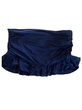 🟢3/$15 Beach House bathing suit swim skirt navy blue flouncy style size 6